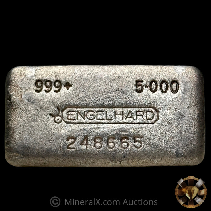5oz Engelhard Bull Logo Vintage Silver Bar
