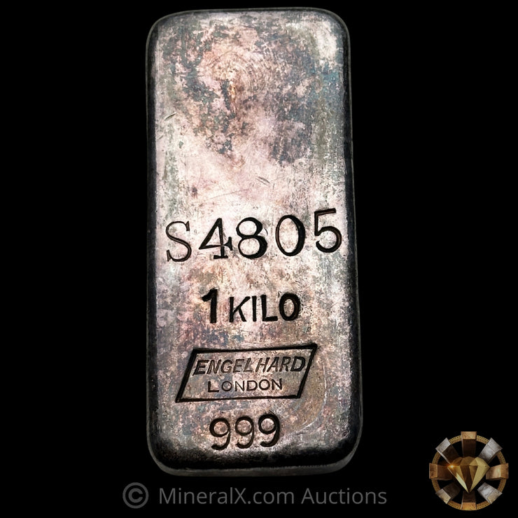Kilo Engelhard London Rare S Prefix Vintage Silver Bar