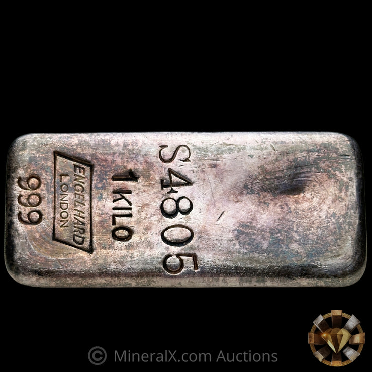 Kilo Engelhard London Rare S Prefix Vintage Silver Bar