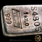 Kilo Engelhard London Rare S Prefix Vintage Silver Bar