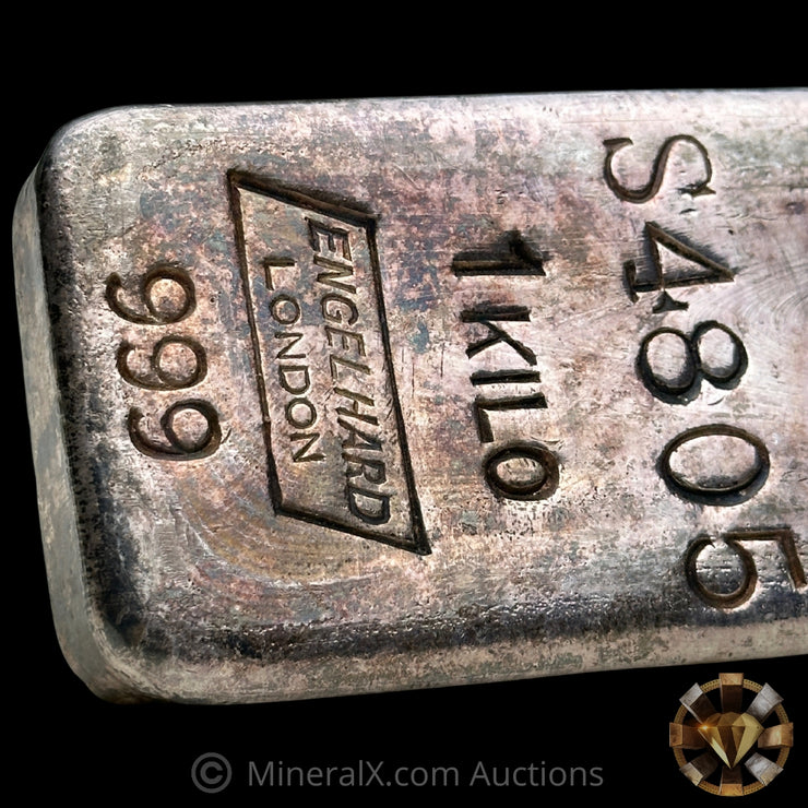 Kilo Engelhard London Rare S Prefix Vintage Silver Bar