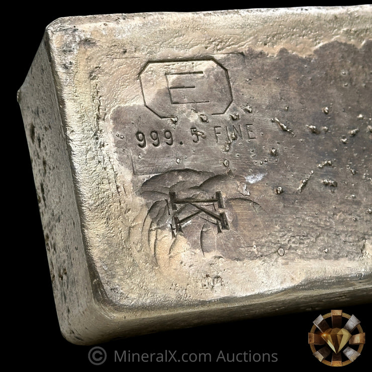202.95oz Engelhard E Logo Penolas T Prefix Vintage Silver Bar