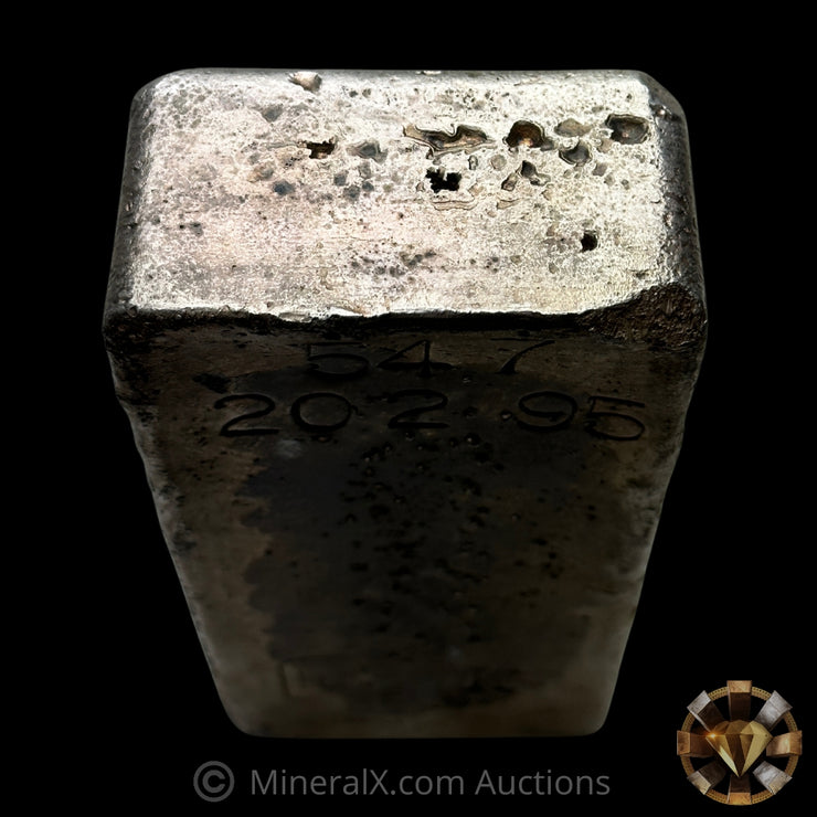 202.95oz Engelhard E Logo Penolas T Prefix Vintage Silver Bar