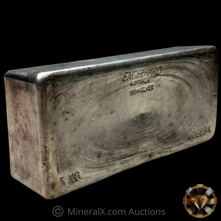 5Kg (160.75oz/5 Kilo) Engelhard Australia Vintage Silver Bar
