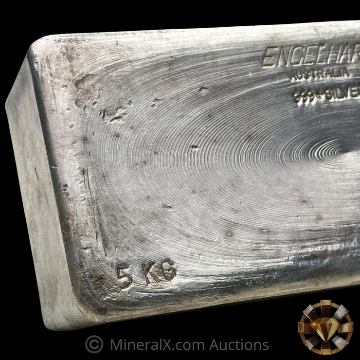 5Kg (160.75oz/5 Kilo) Engelhard Australia Vintage Silver Bar