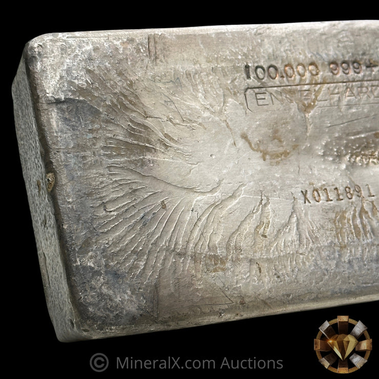 100oz Engelhard Full X Prefix 1st Series Vintage Silver Bar