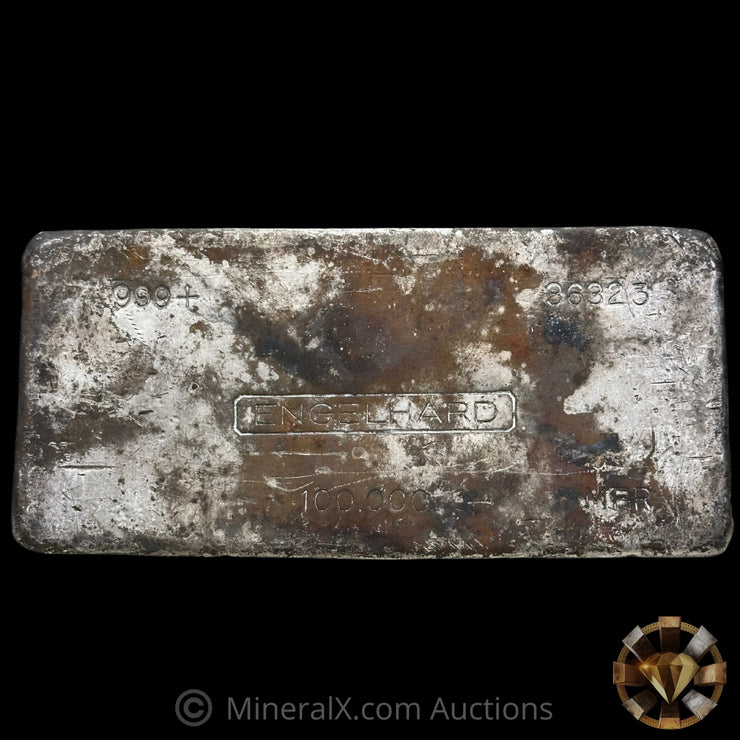 100oz Engelhard MFR Vintage Silver Bar