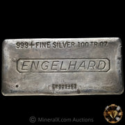 100oz Engelhard 6th Series P Serial With Rare K Prefix Anomaly Vintage Silver Bar