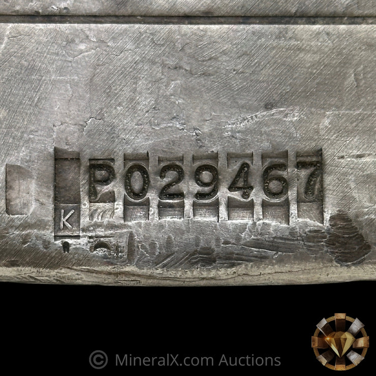 100oz Engelhard 6th Series P Serial With Rare K Prefix Anomaly Vintage Silver Bar