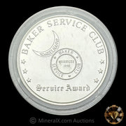 1oz Engelhard Industries Baker Service Club Service Award Bull Logo Vintage Silver Coin With Presentation Box