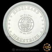 1oz Engelhard Industries Baker Service Club Service Award Bull Logo Vintage Silver Coin With Presentation Box