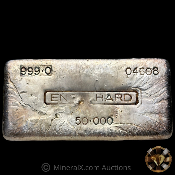 50oz Engelhard 4th Series Leading 0 Rare 999.0 Variety Vintage Silver Bar