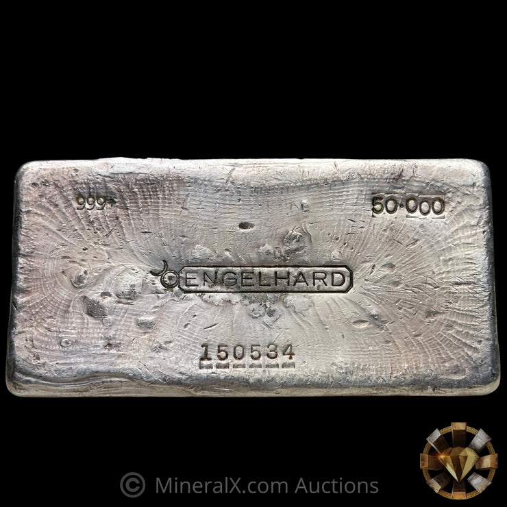 50oz Engelhard 1st Series Bull Logo Vintage Silver Bar