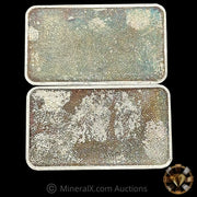 x2 10oz Engelhard Pebbleback Vintage Silver Bar Lot With Low Sequential Serials