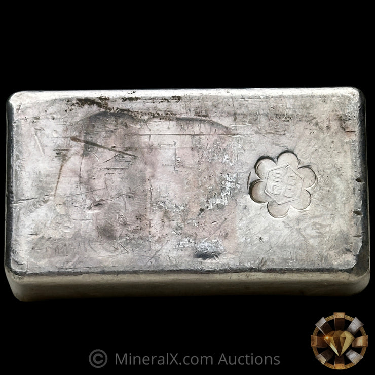 Kilo Engelhard Australia Vintage Silver Bar With Reverse SCCC Southern Cross Coins & Commodities Counterstamp