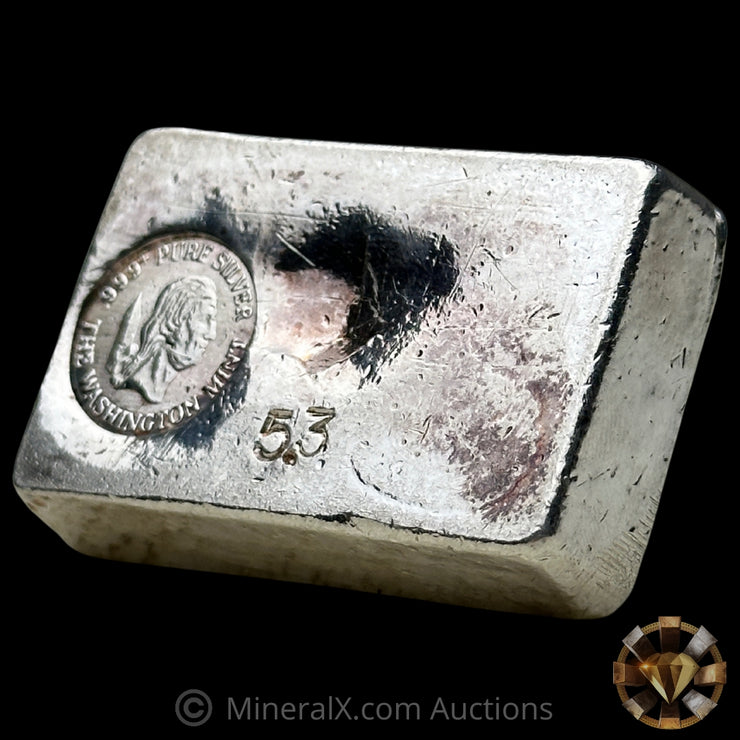 5.3oz The Washington Mint Odd Weight Vintage Silver Bar