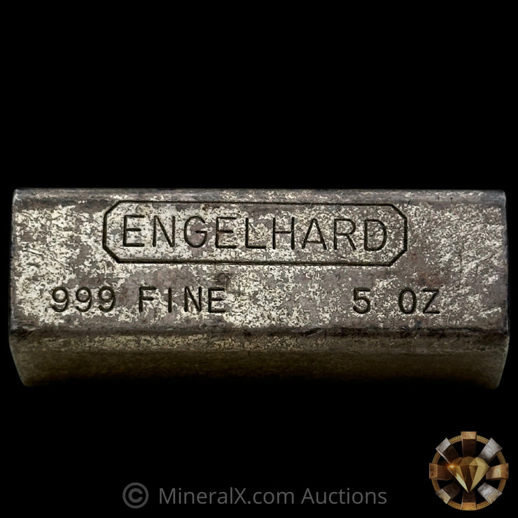 5oz Engelhard Full Hallmark Industrial Extruded Vintage Silver Bar