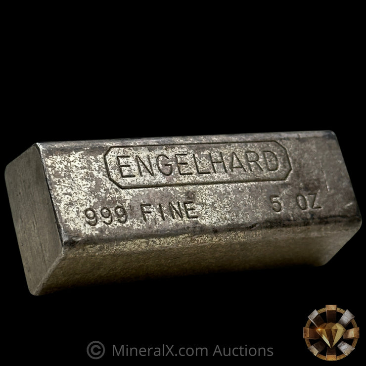 5oz Engelhard Full Hallmark Industrial Extruded Vintage Silver Bar