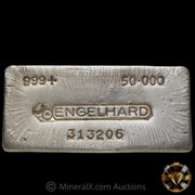 50oz Engelhard Bull Logo 6th Series Vintage Silver Bar