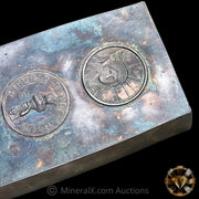 100oz Engelhard Rare Liberty Trade Silver MTB Bank "Boat" Vintage Silver Bar With Extremely Low Single Digit Serial