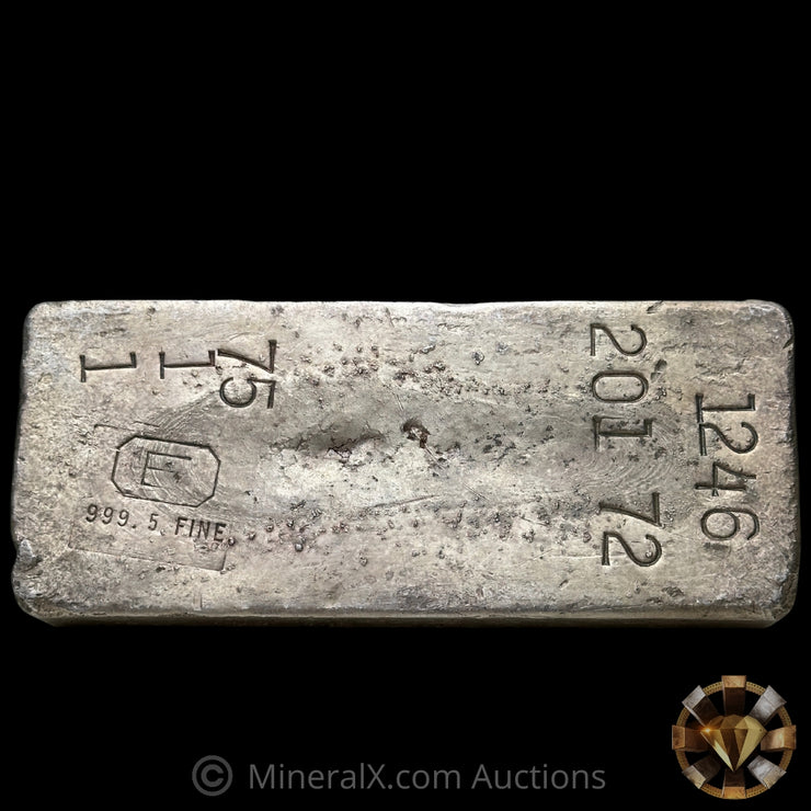 201.72oz Engelhard E Logo Penolas Vintage Silver Bar