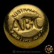 1/2oz ABC Australian Bullion Company Gold Button Bar