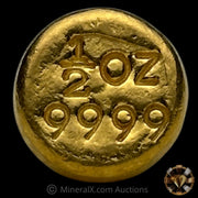 1/2oz ABC Australian Bullion Company Gold Button Bar