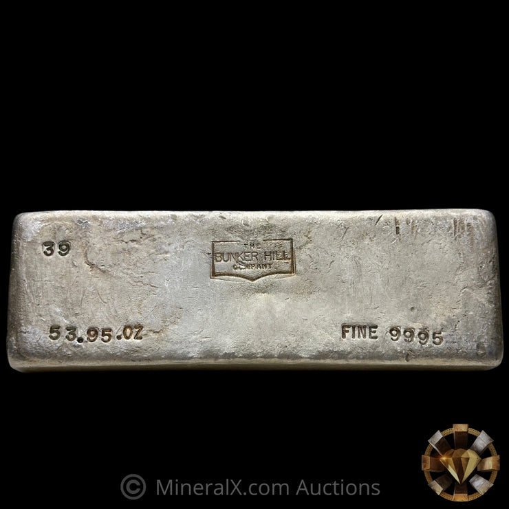 53.95oz The Bunker Hill Company Vintage Silver Bar