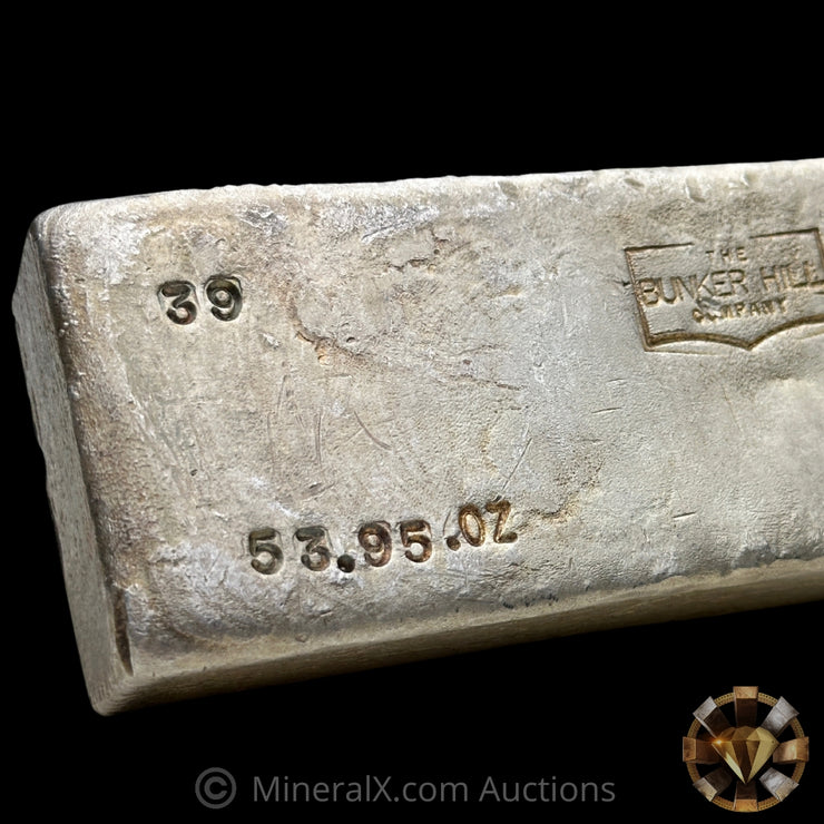 53.95oz The Bunker Hill Company Vintage Silver Bar