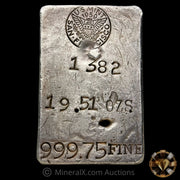 19.51oz 1959 US Mint San Francisco SF Mint Odd Weight Class Round Hallmark Vintage Silver Assay Ingot Bar