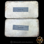 x2 10oz Engelhard No Dot Bull Logo Vintage Silver Bar Lot