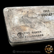 100oz 1982 Harrington Metallurgy Ltd Australia Vintage Silver Bar with Low Serial & Unique Reverse Logo Impression