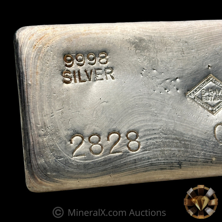 0.5038kg (1/2 Kilo) SRM Stanley Robert Mitchell Refiners Australia 2nd Series SCCC Counterstamp Vintage Silver Bar