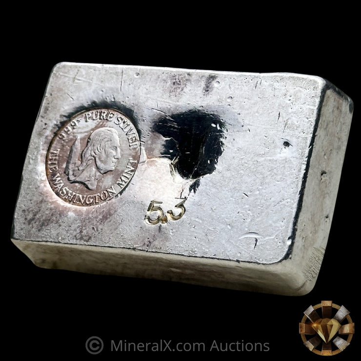 5.3oz The Washington Mint Odd Weight Vintage Silver Bar