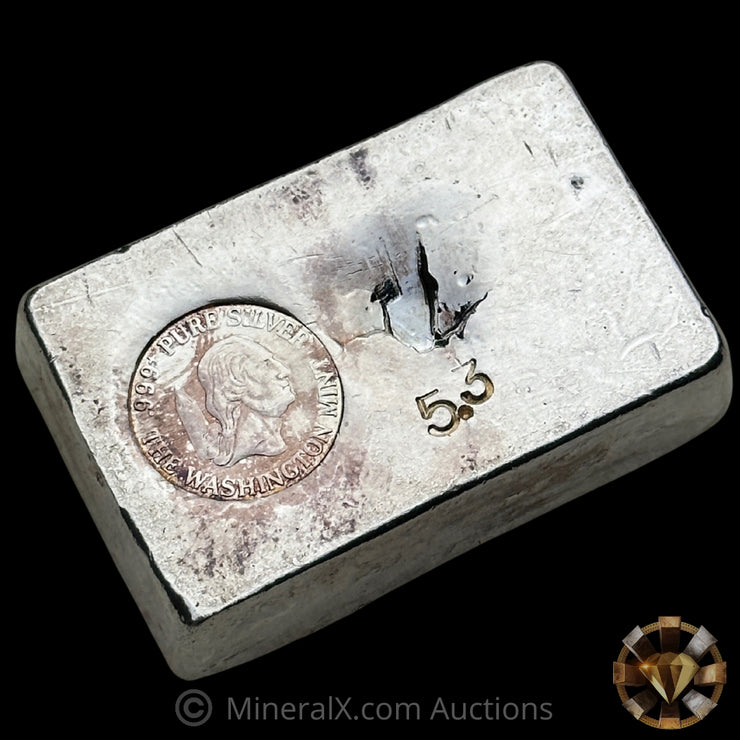 5.3oz The Washington Mint Odd Weight Vintage Silver Bar