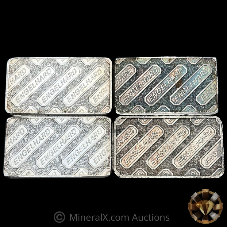 x4 10oz (40oz) Engelhard C Serial Landscape Vintage Silver Bar Lot