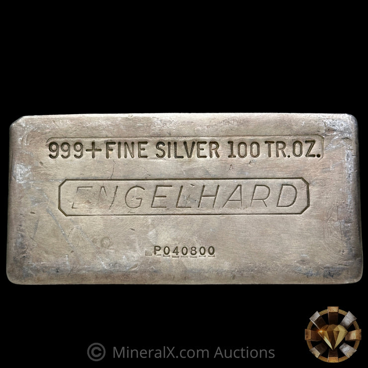 100oz Engelhard P Series Waffleback Vintage Silver Bar
