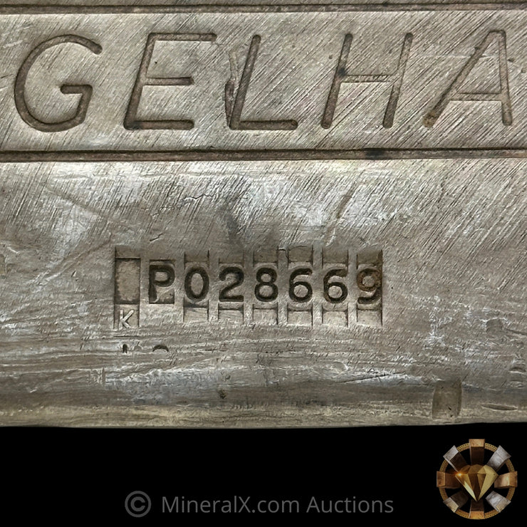 100oz Engelhard 6th Series P Serial With Rare K Prefix Anomaly Vintage Silver Bar In Unique Wide Mold