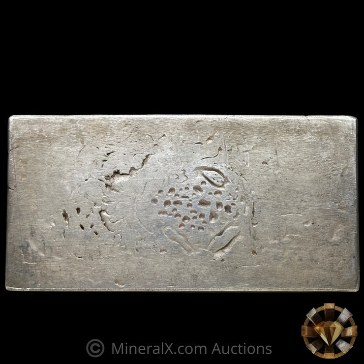 100oz Engelhard 6th Series P Serial With Rare K Prefix Anomaly Vintage Silver Bar In Unique Wide Mold