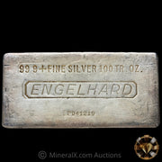 100oz Engelhard P Series "Wide 99 9 Fineness" Variety Waffleback Vintage Silver Bar
