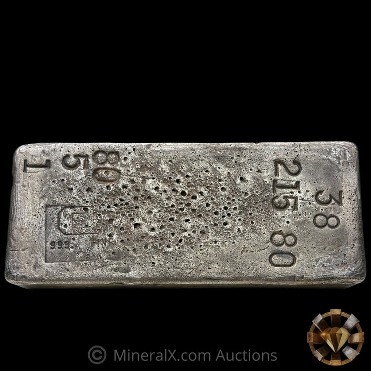 215.80oz Engelhard E Logo Penolas Vintage Silver Bar
