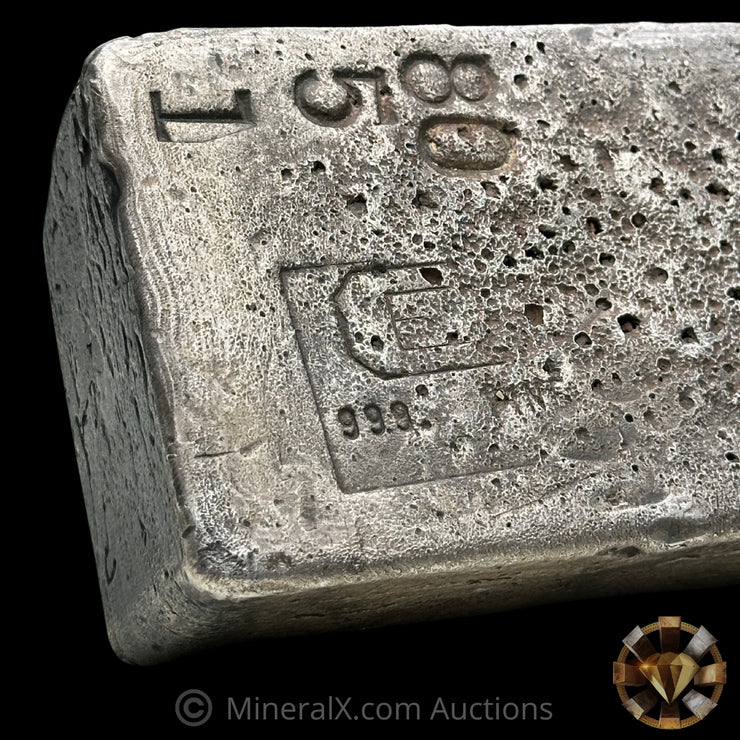215.80oz Engelhard E Logo Penolas Vintage Silver Bar