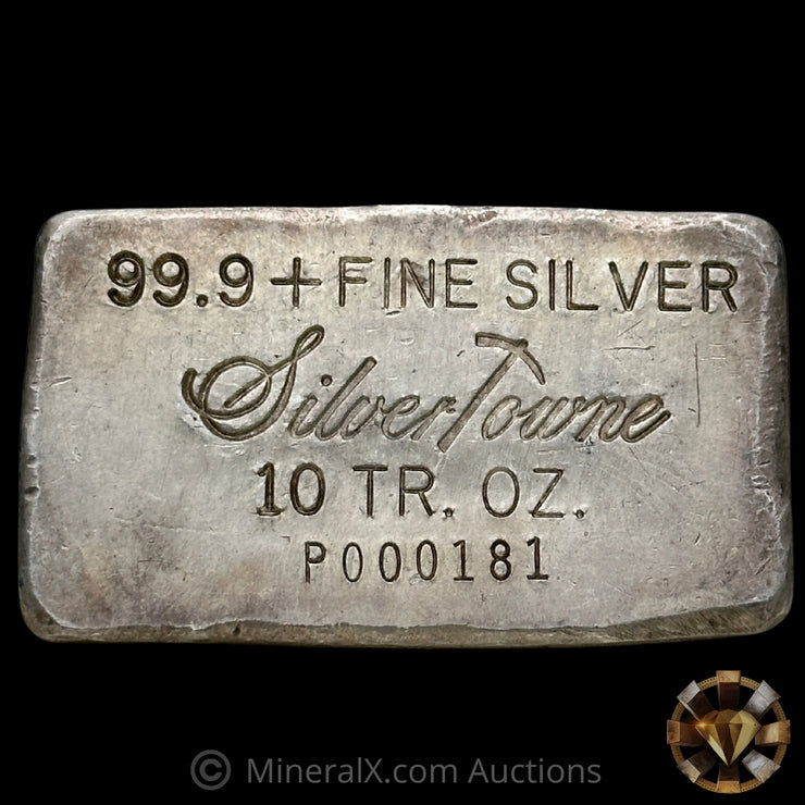 10oz Engelhard Silvertowne Vintage Silver Bar With Low Serial