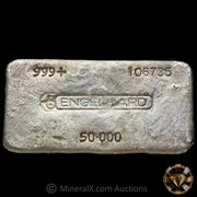 50oz Engelhard 5th Series Bull Logo Vintage Silver Bar
