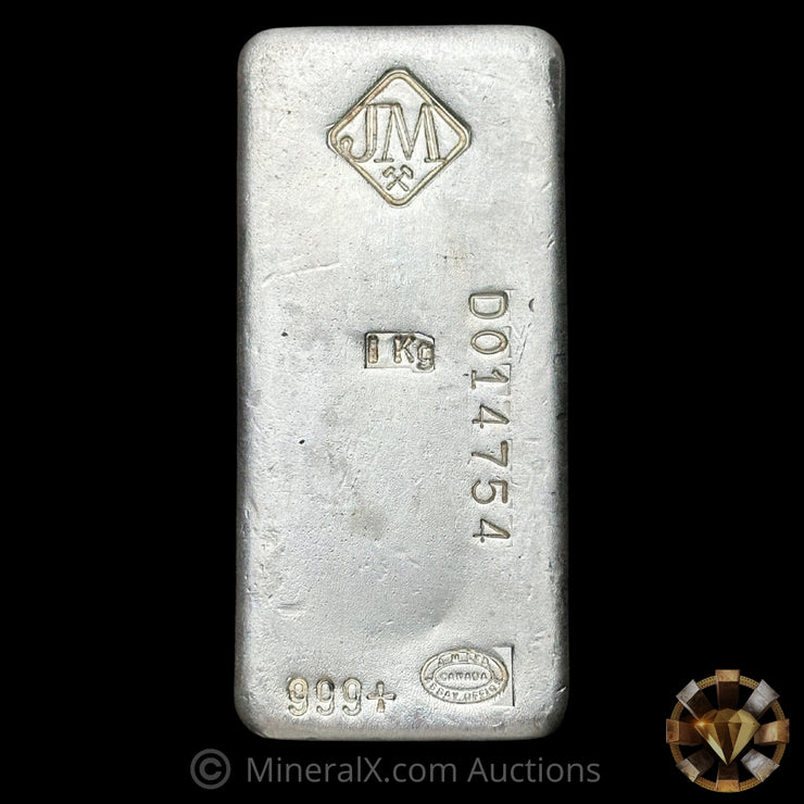 Kilo JM Johnson Matthey Vintage Silver Bar