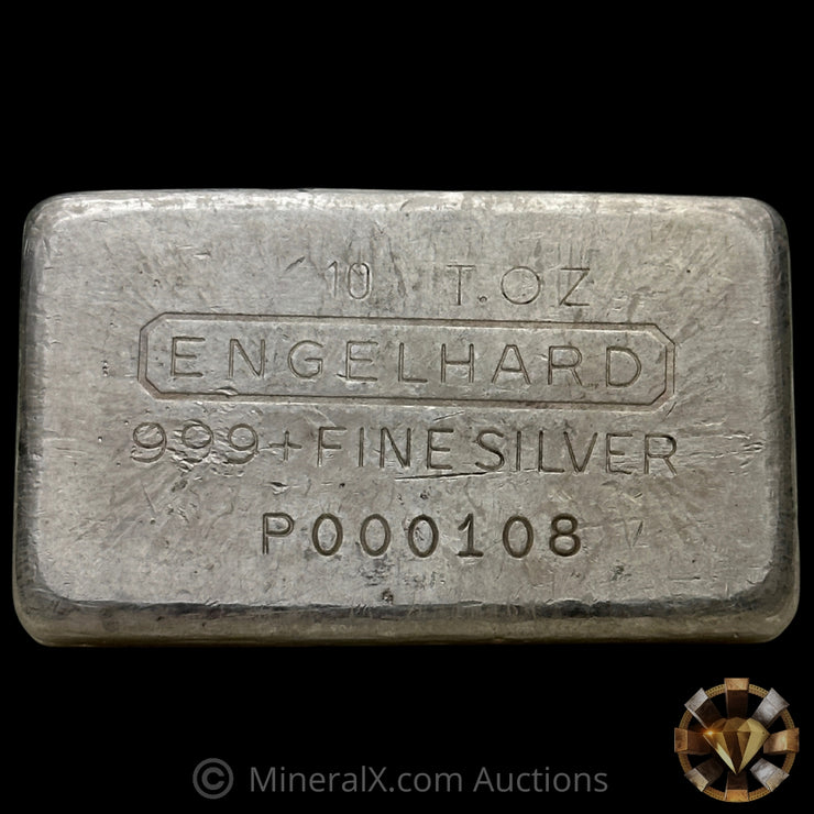 10oz Engelhard 6th Series Vintage Silver Bar With Low Serial