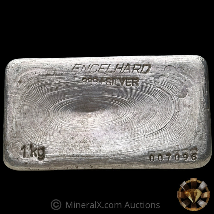 Kilo Engelhard Australia Vintage Silver Bar With Unique Front & Reverse Triple SCCC Southern Cross Coins & Commodities Counterstamp