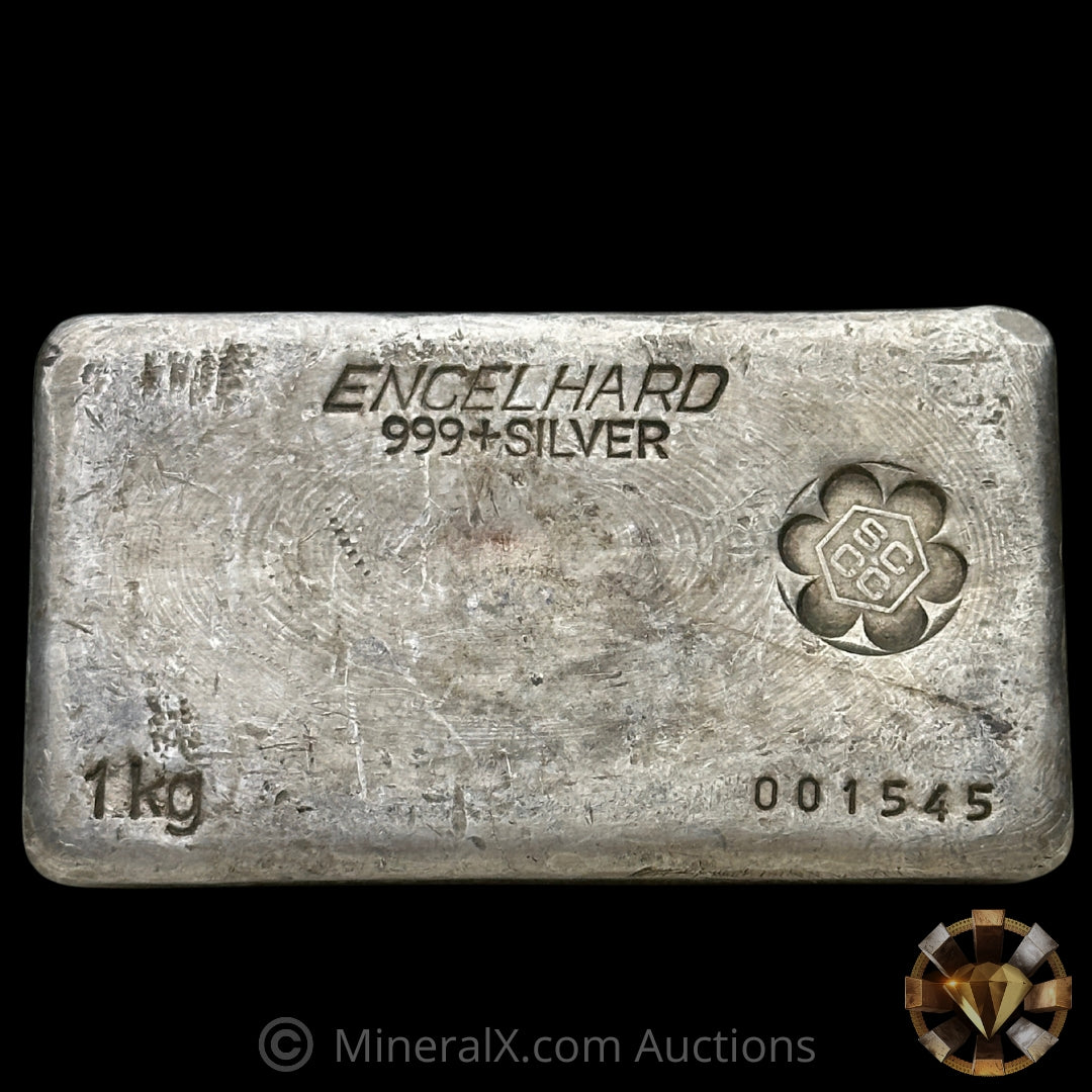 Kilo Engelhard Australia Vintage Silver Bar With SCCC Southern