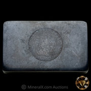 10.07oz The Washington Mint Odd Weight Rare Large Logo Vintage Silver Bar With Unique Polished Surfaces