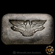 3oz W H Foster Vintage Silver Bar With Deak Triangle Reverse Counterstamp